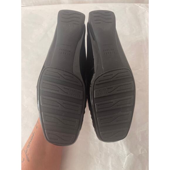 Stuart Weitzman Patent Leather Black Buckle Loafer Women's Size 8.5M - Picture 6 of 8